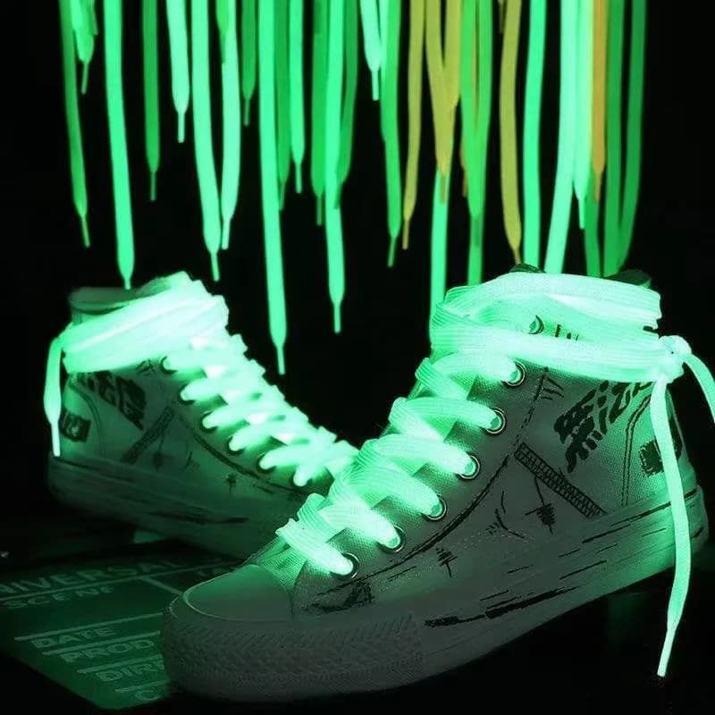 1/5Pair Bright Laces for Kids Sneakers Men Women's Sport Shoes Laces Glow In The Dark Night Shoestrings Reflective Laces