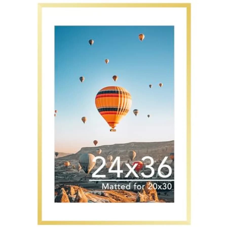 Cornice per foto 24x36 con passepartout 20x30, per esporre foto 20x30 con passepartout o 24x36 senza, cornice grande da parete 24x36 per poster