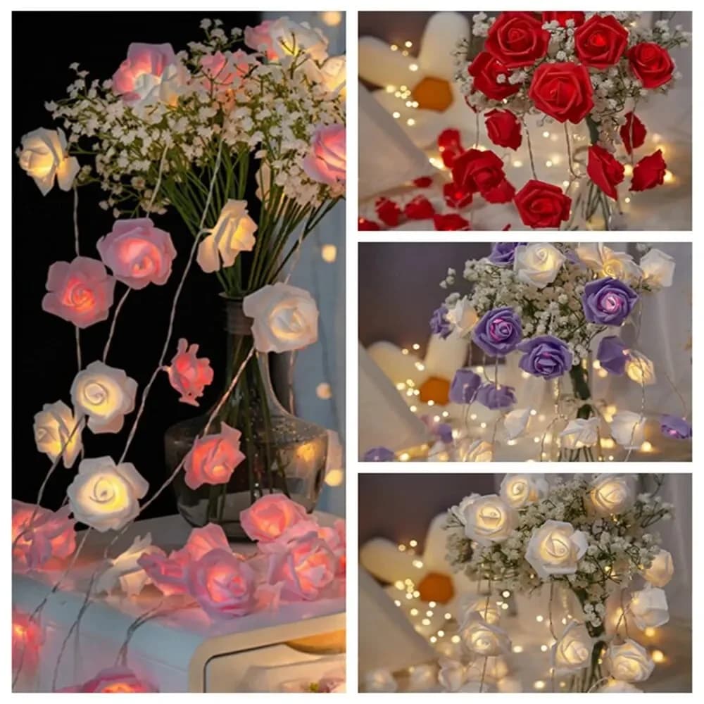 1.5M Rose String Lights Fairy Light String Home Garden Decor Light San Valentino DIY Party Home Decor Forniture per matrimoni