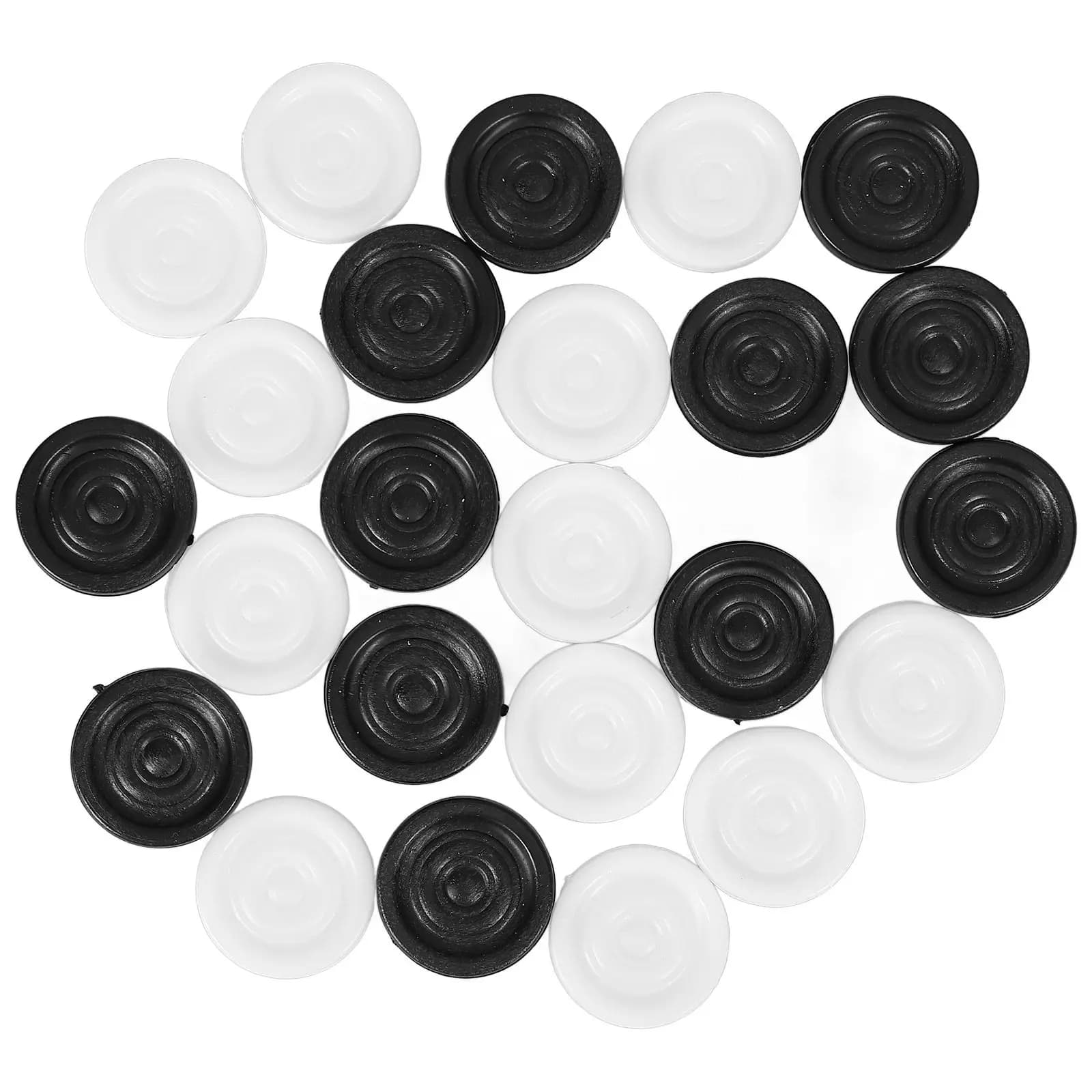 1Set Small Light Weight Plastic Chess Pieces for Checkers Backgammon Games Replacement Set Enhancing Thinking Development