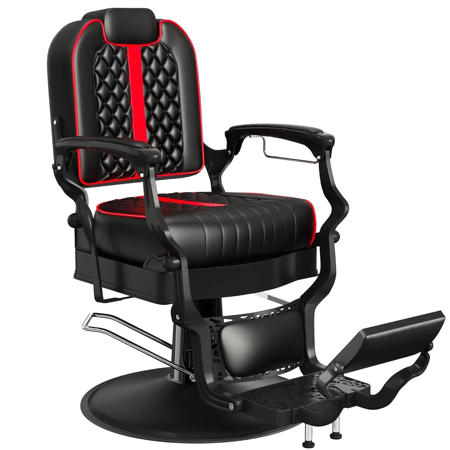 Professional Barbiere Armchair Reclining with Adjustable Headrest, Hydraulic Base, Bearing Thickness, Capacity 250 kg, Customizable