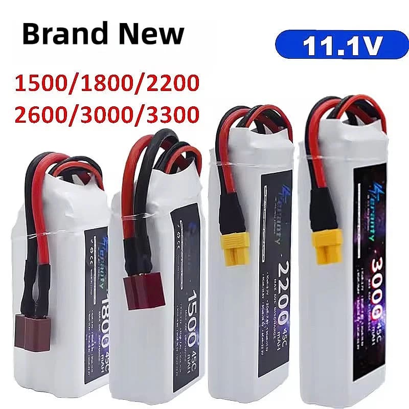 11.1 V 3S 1500 mAh 1800 mAh 2200 mAh 2600 mAh 3000 mAh 3300 mAh Deans T XT60 connector for RC Auto FPV Racing Drone