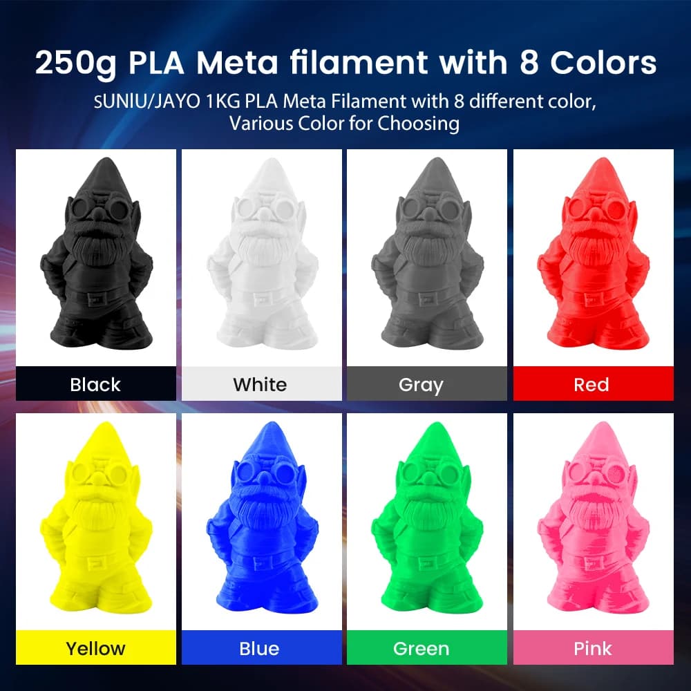 JAYO 10Rolls PLA 3D Printing Filament 1.75mm pla multicolored Neatly Wound Toughness 3D Filament Materials for 3D Printer