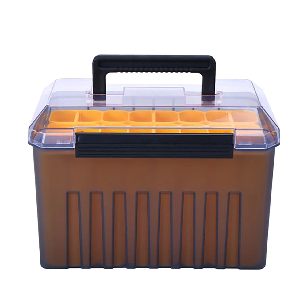 Fishing Box for Lake with Adjustable Dividers, Fishing Equipment Box with Ergonomic Handle