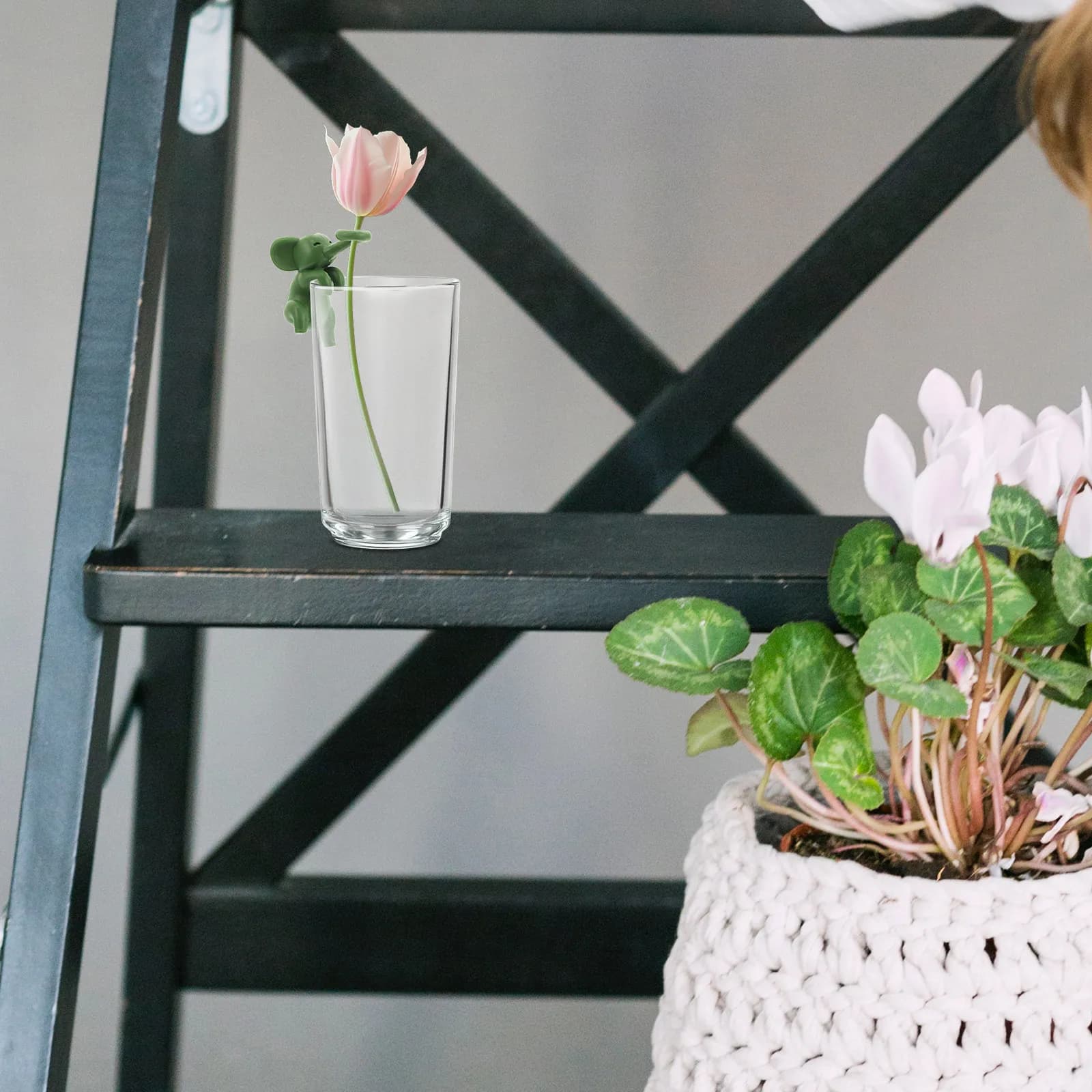 Supporto per Piante a Forma di Elefante per Idroponica, Elegante Supporto a Forma di Animale, Decorazione Stabile per Propagazione di Steli, per Piante Succulente in Vaso