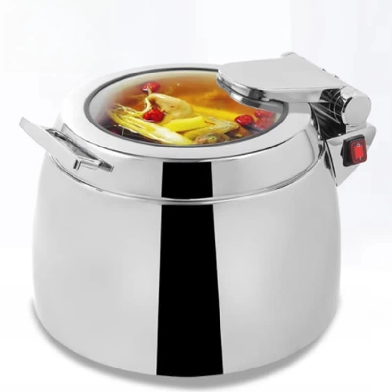 Cafeteria Service Well Kettle Hydraulic Stainless Steel Hot Pot 10L Electric Soup Pot