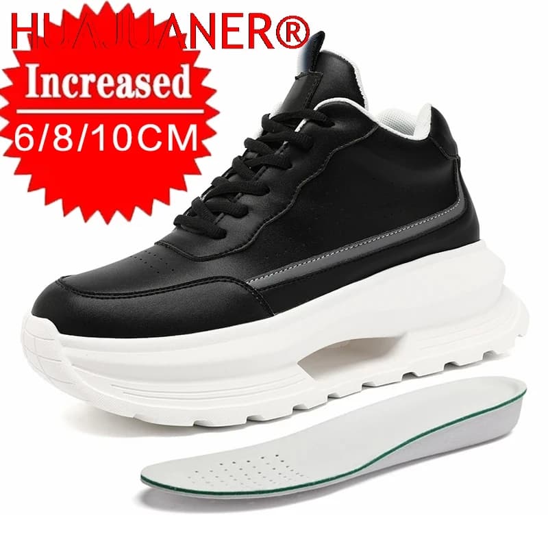 Scarpe da ginnastica con rialzo interno per uomo e donna, ammortizzanti, traspiranti e con design scavato