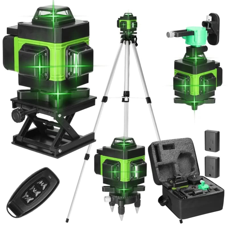 Treppiede/nivel a laser 16 linee Laser livello professionale linea verde autolivellante 360 autonivelant