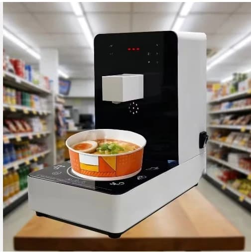 Cuocitore a Induzione per Ramen in Ciotola di Carta, Macchina per la Preparazione di Noodle Istantanei, per Uffici, Centri Commerciali, Ristoranti, Cuocitore Self-service per Noodle Istantanei