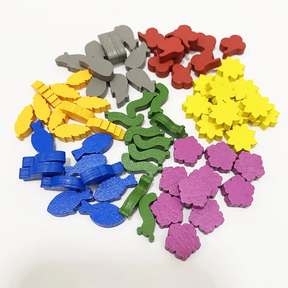 70 pz/set Mini gettoni per risorse alimentari Mark Puntelli di gioco Pezzi degli scacchi in legno per accessori di gioco