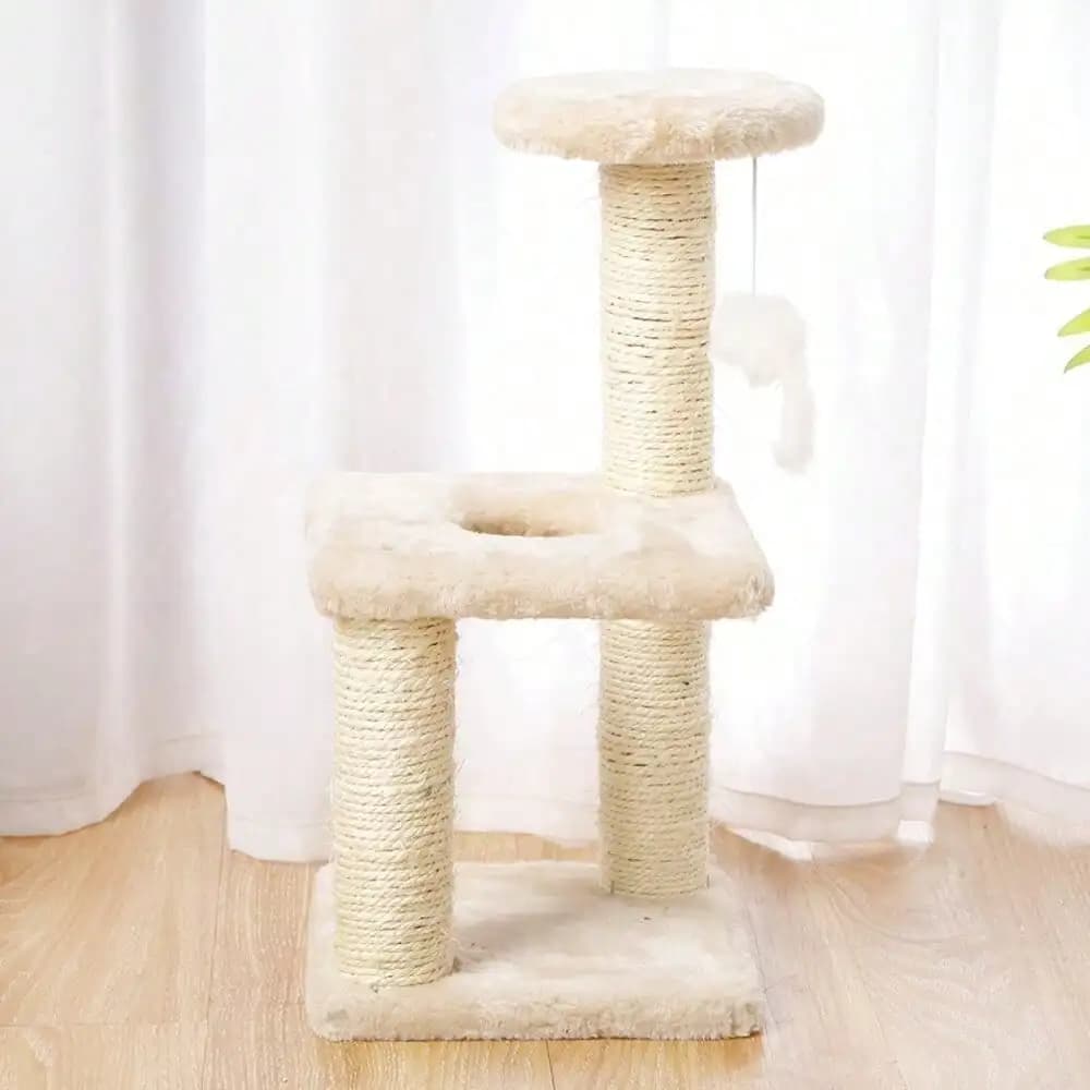 Torre Tiragraffi per Gatti da 15,7 Pollici, Piccolo Tiragraffi per Gatti, Arredamento Giocattolo per Gatti