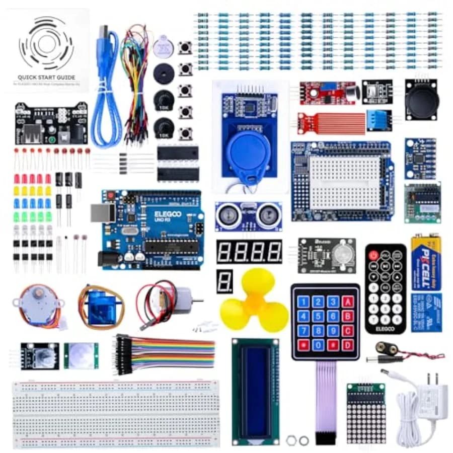Kit Starter Completo UNO R3 con Tutorial Compatibile con Arduino IDE 200+ Componenti
