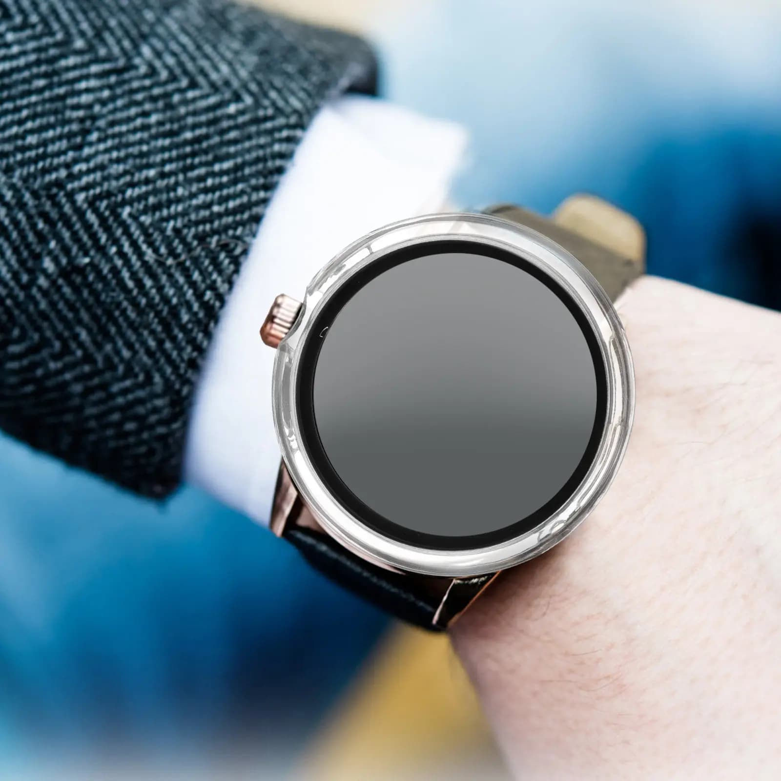 Custodia protettiva per orologio in materiale PC, protezione per schermo a copertura totale, ultra sottile, liscia, leggera, compatibile con l'orologio