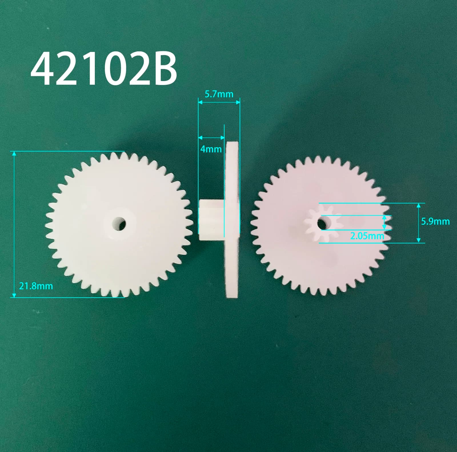 42102B 42102.5A 0.5M ingranaggio OD = 22mm Z42 + Z10 denti doppi ingranaggi in plastica accessori giocattolo 10 pz/lotto