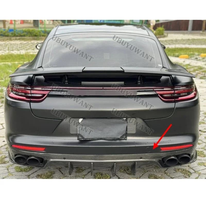For Porsche Panamera 971 2017+ Carbon Rear Bumper Diffuser Lip Spoiler Car Accessories body kit