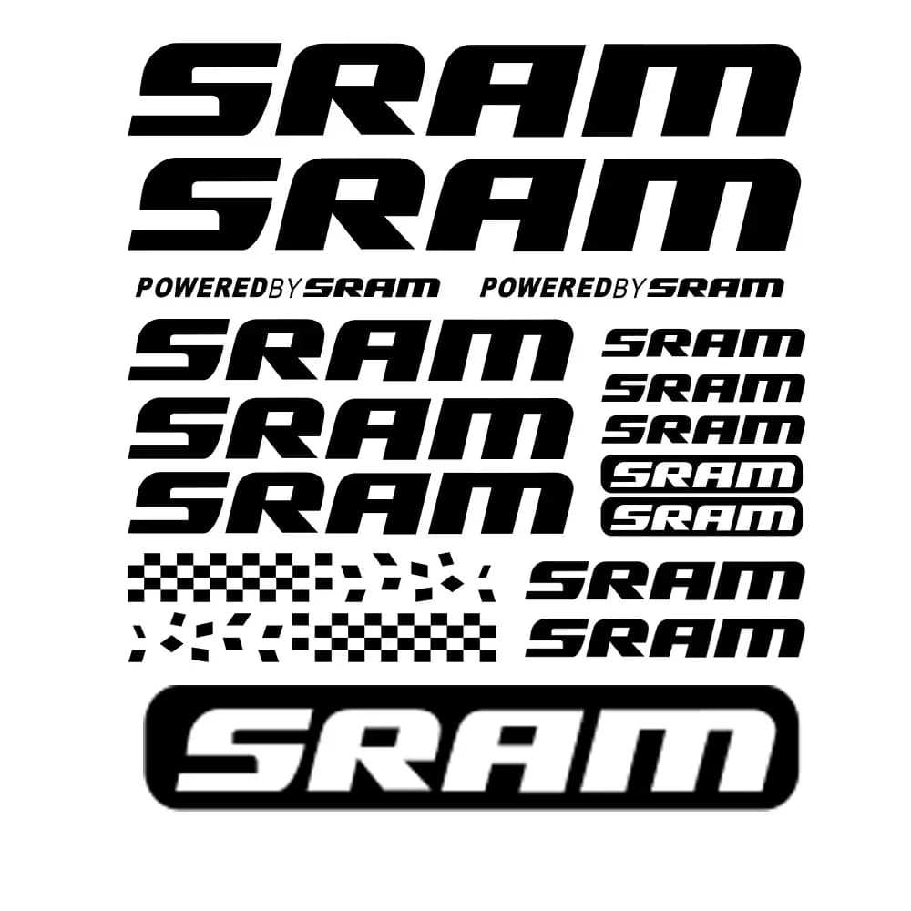 Wall decals for bicycles SRAM Personalized PVC Wall decals with sunscreen 32 cm * 36 cm