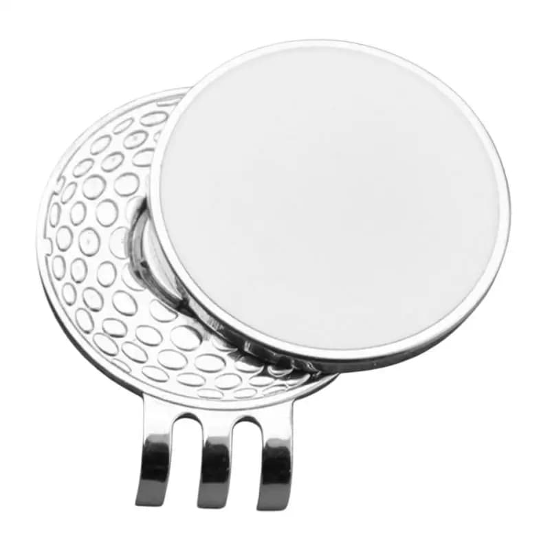 Indicatore per pallina da golf Clip per cappello Indicatore magnetico per pallina da golf in metallo Attrezzatura per sport all'aria aperta Cintura e indicatore per pallina da golf con clip tascabile per