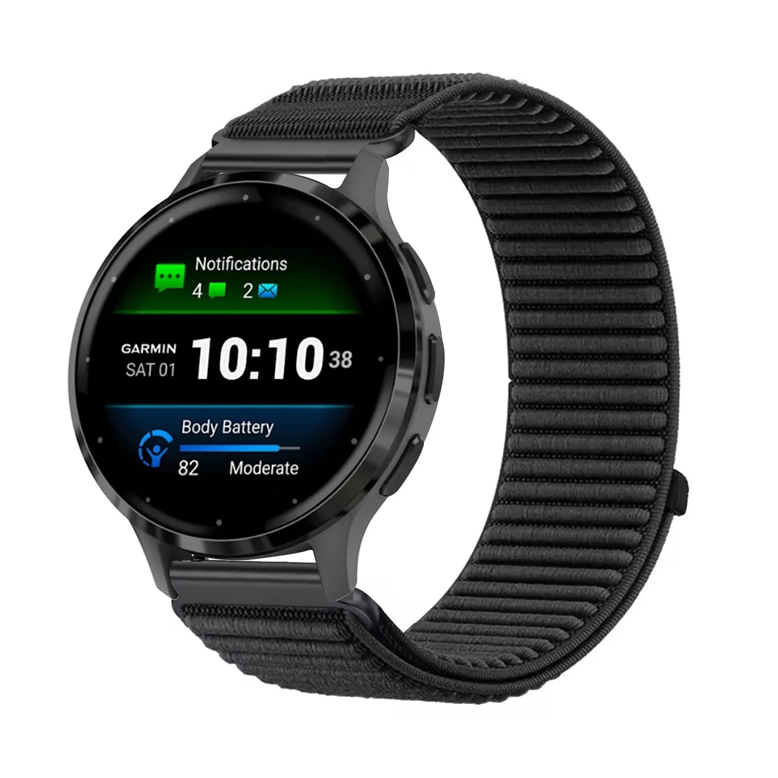 Fasce in nylon per cinturino Garmin Venu 3S/Venu 2S, cinturino in nylon elastico con velcro morbido