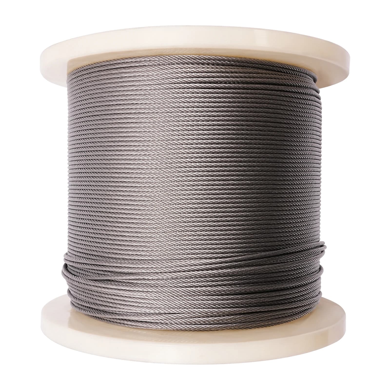 (Saldi di Liquidazione!) Cavo per Ringhiera 316 in Acciaio Inossidabile, Filo Metallico 1/8 Pollici, Corda Rivestita per Progetti Marini e Edili