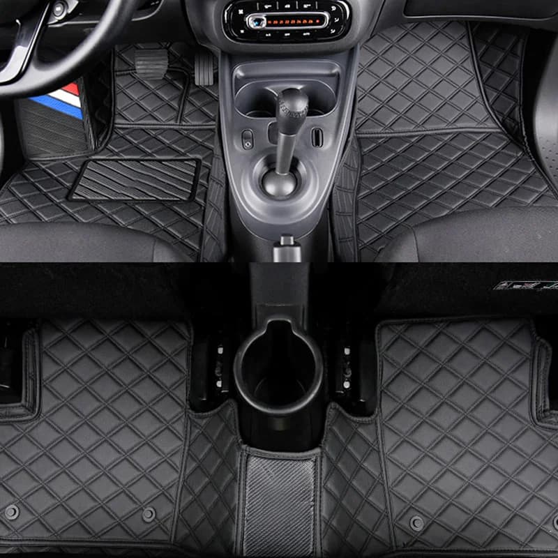 Single-layer car mats Double-layer metal wire floor mats Cover accessories for Smart Fortwo 451 453 Forfour 453