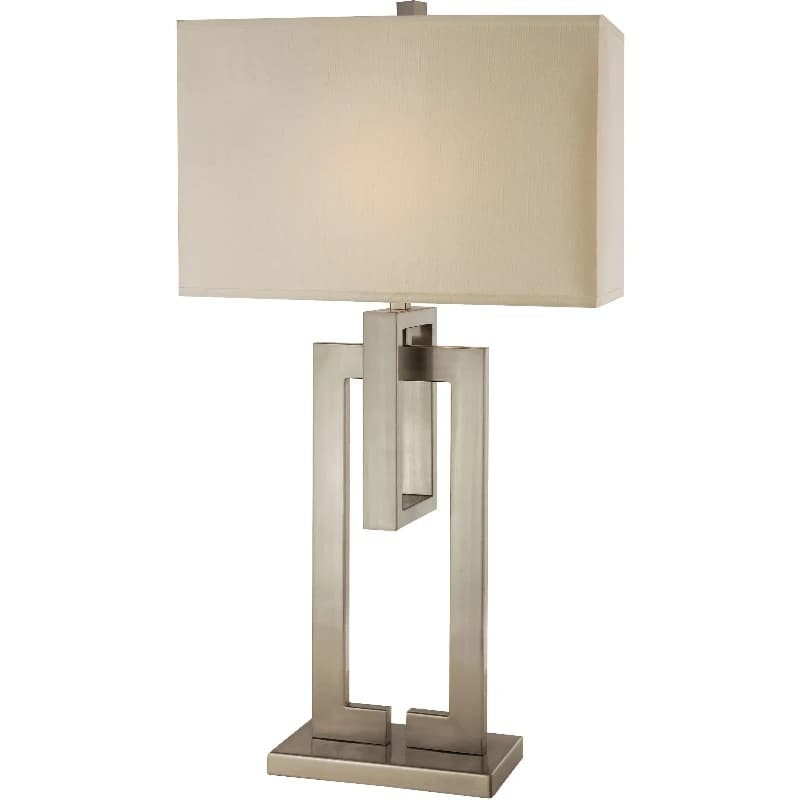 Lampada da scrivania con diodo luminescente geometrico Lampada da ufficio e camera da letto con paralume in pietra avorio Alimentato a batteria