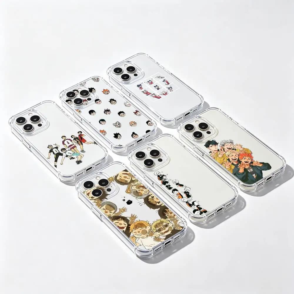 Cover Morbida Trasparente IMD Anime Haikyuu!! per iPhone 17 16 15 14 13 12 11 PRO MAX PLUS Mini