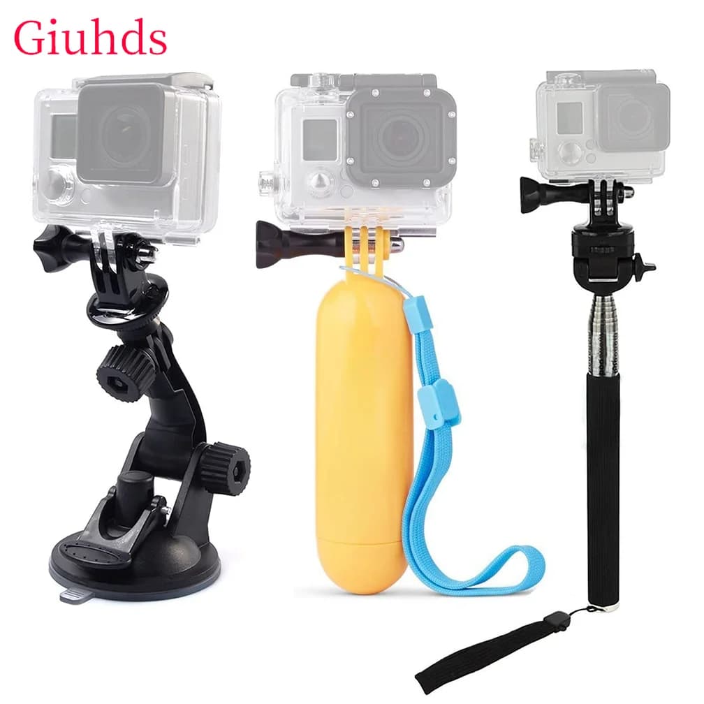 Fotocamera impermeabile supporto per ventosa per auto impugnatura galleggiante impugnatura Selfie Stick per Gopro 10 9 8 7 5 SJCAM XiaoYi Sport Action Camera