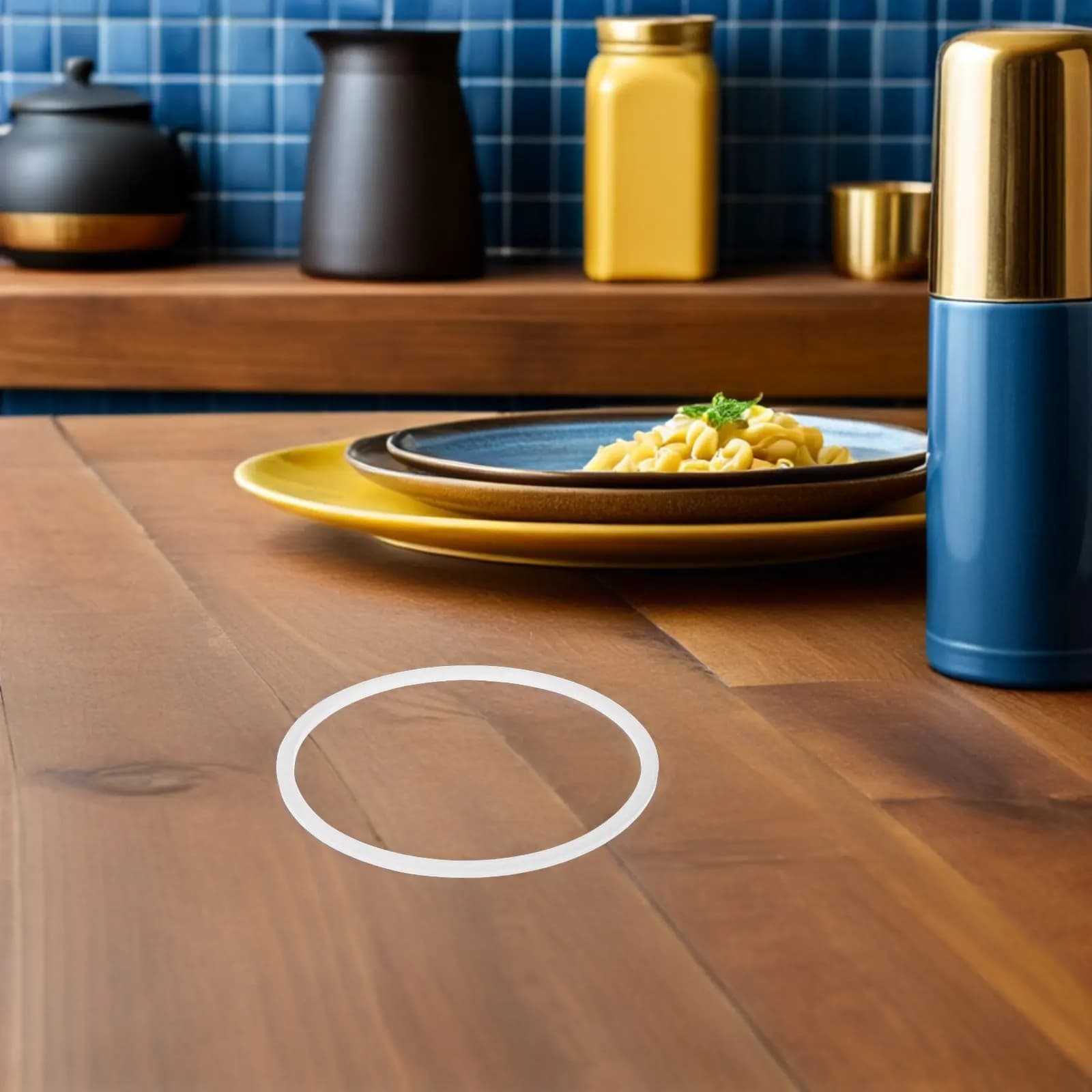 2 Pezzi Anelli di Tenuta in Silicone Riutilizzabili per Contenitori Alimentari Quadrati e Rotondi, Guarnizioni Antiperdita per Scatole Pranzo e Contenitori per la Preparazione dei Pasti