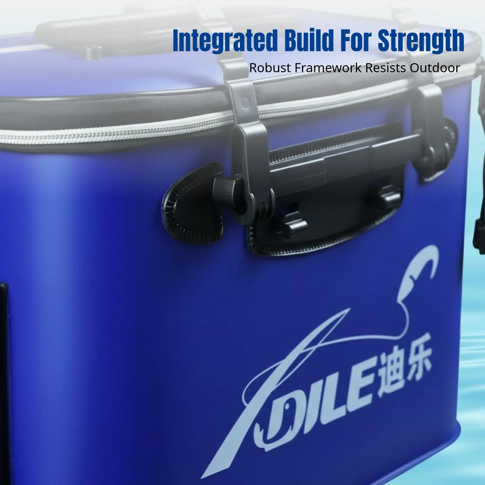 Container for Fish with Rechargeable Aerator, Reinforced Portable Fishing Bucket, Integrated Design, Different Size Options