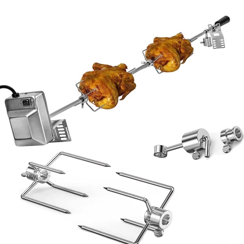 304 stainless steel double-sided roasting for barbecue 11mm/13mm/14mm rod for roasting outdoor camping meat tool