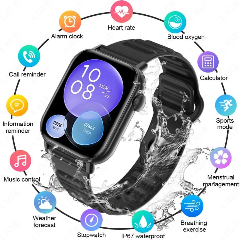 Nuovo Smartwatch 2026 per Uomo con Schermo Touch Completo, Orologio Sportivo e Fitness, Monitoraggio della Frequenza Cardiaca e della Salute, Chiamate Bluetooth, Smartwatch Digitale