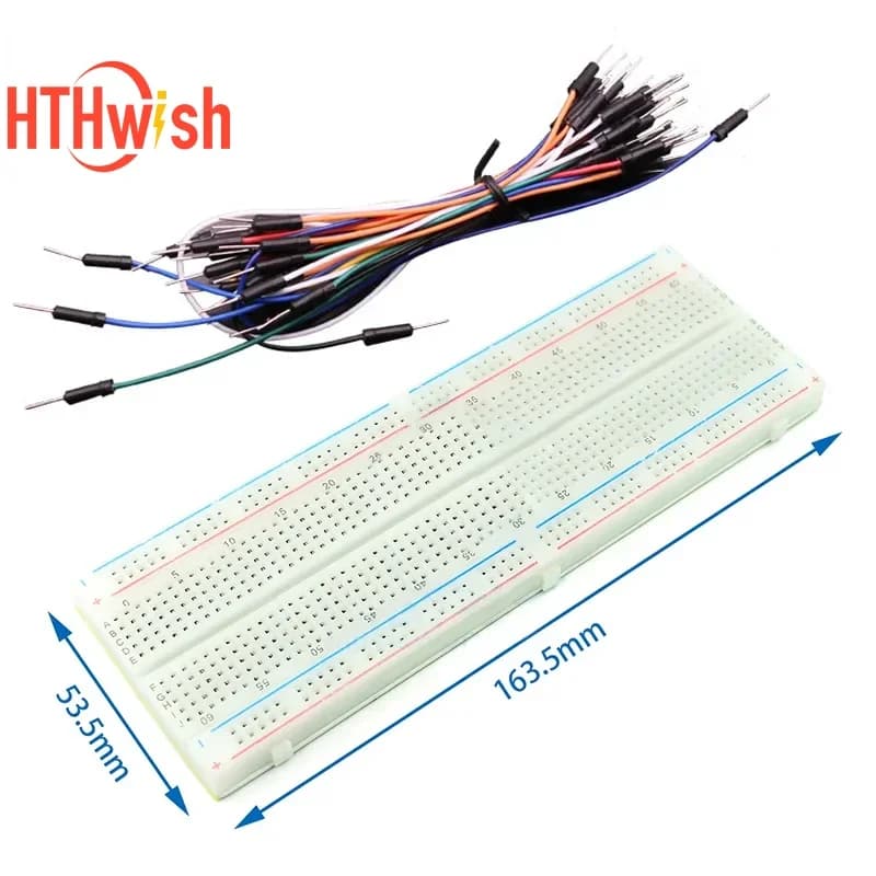 400 830 750 Punti di collegamento PCB Tagliere Scheda di potenza Mini Prova Protoboard Per Bus FAI DA TE Circuito di Prova 65 Ponticelli