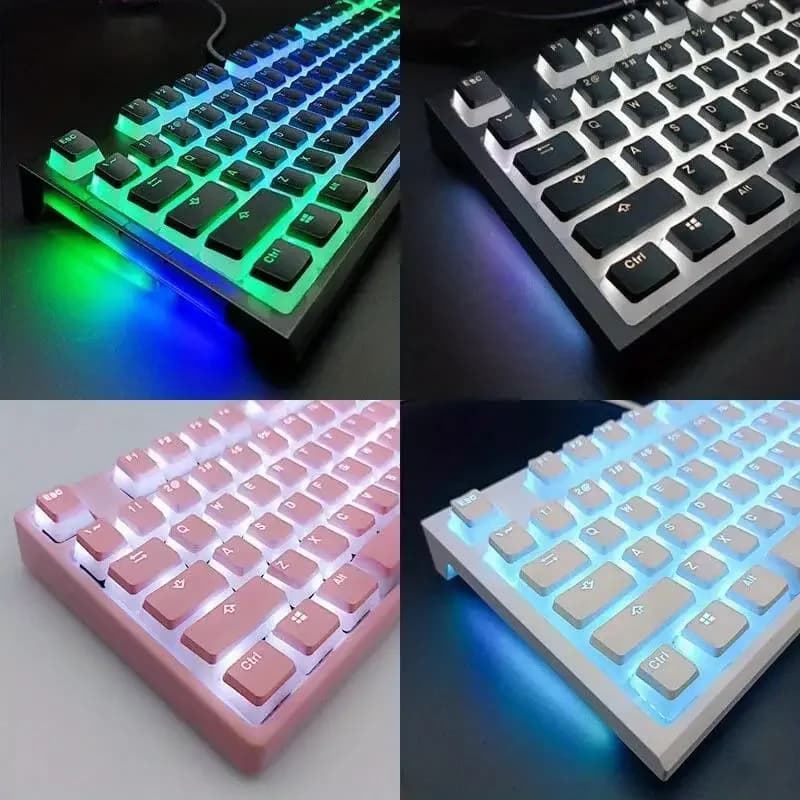 104 keys Pudding Keycaps for mechanical keyboard PBT OEM Keycaps Jelly RGB Full Size 60% 70% 100% Small set complete with keypads