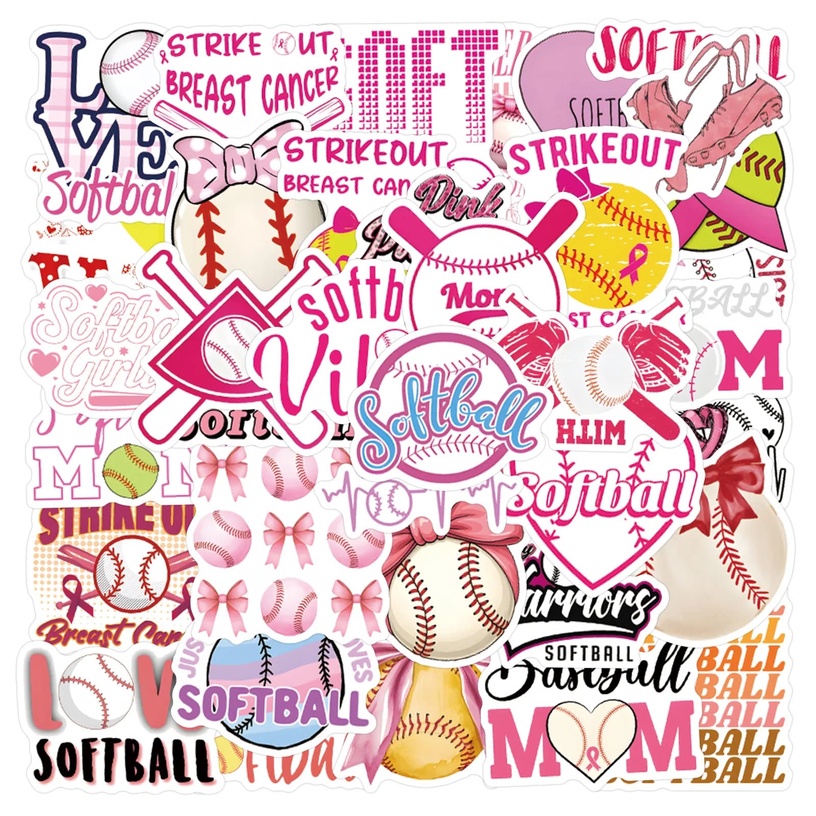 110pcs Pink Disco Cowgirl Graffiti Stickers Set Waterproof DIY Kit for Toy Diary Suitcase Scrapbook Phone & Laptop Decor