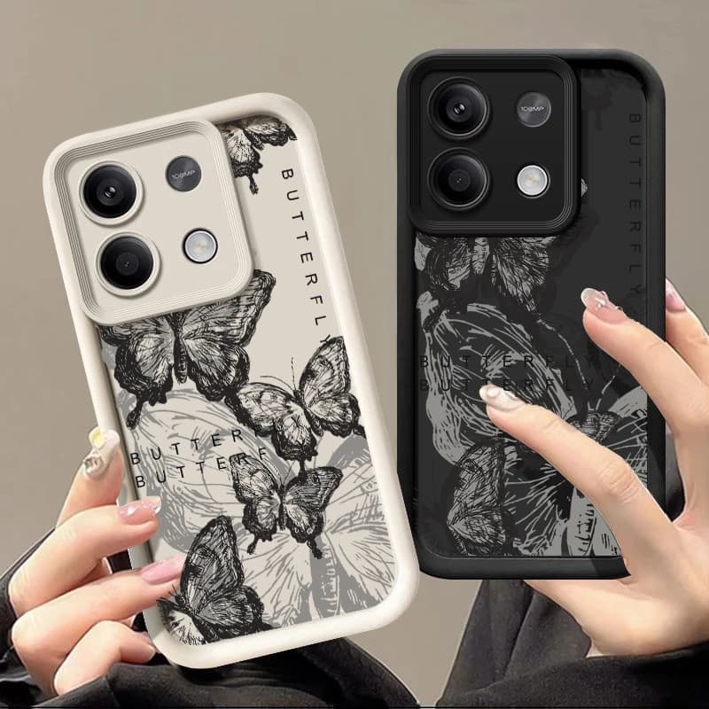 Disegno Farfalla Caso Per Xiaomi 13T Pro Poco X6 X5 Fonda Redmi Nota 11 12 13 14 Pro 5G 4G 11s Antiurto Copertura In Silicone Morbido