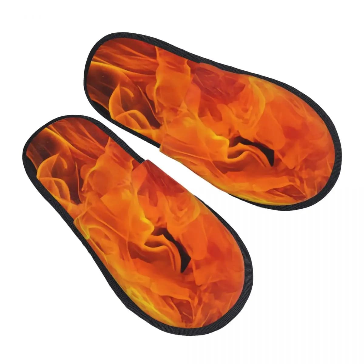 Pantofola in pelliccia per donna uomo moda soffici pantofole invernali calde Blazes Of Fire House Shoes
