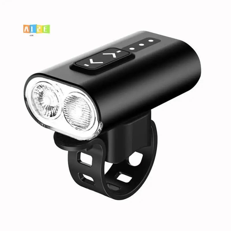 Luce per Bicicletta A12E Impermeabile, Faro Anteriore USB LED per Manubrio, Lampada Frontale per Ciclismo e Scooter