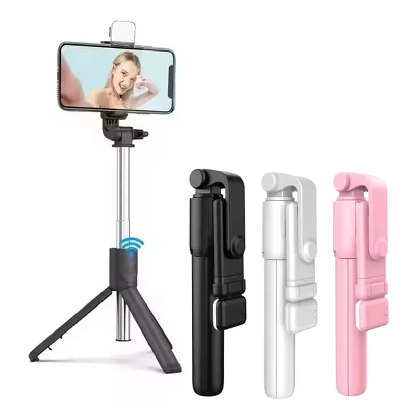 Portable Bluetooth Selfie Stick Tripod Holder With Remote Shutter Fill Light Foldable Travel Vlog Bracket Vlog Selfie Stand Pack