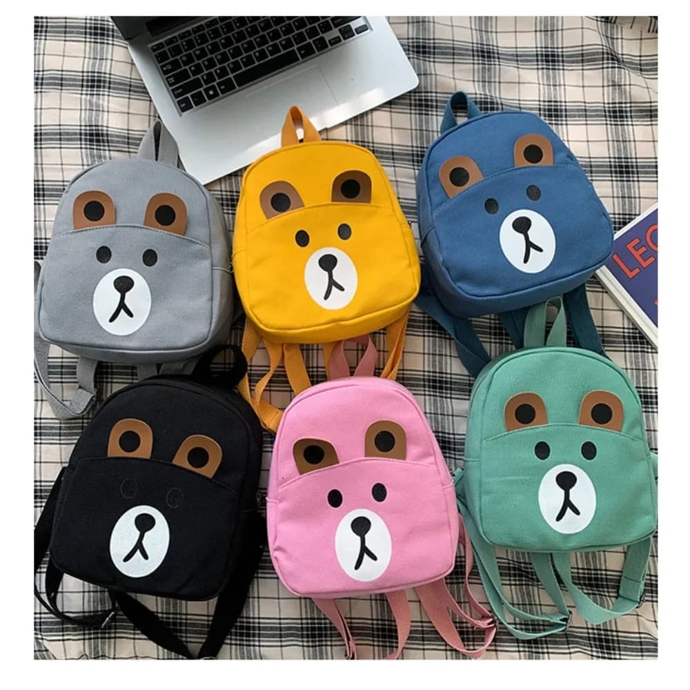 Simpatici sacchetti di scuola per bambini Cartone animato 3D Orsetto Peluche Zaino per bambini Scuola materna Ragazzi Ragazze Zaini Mini piccolo zaino