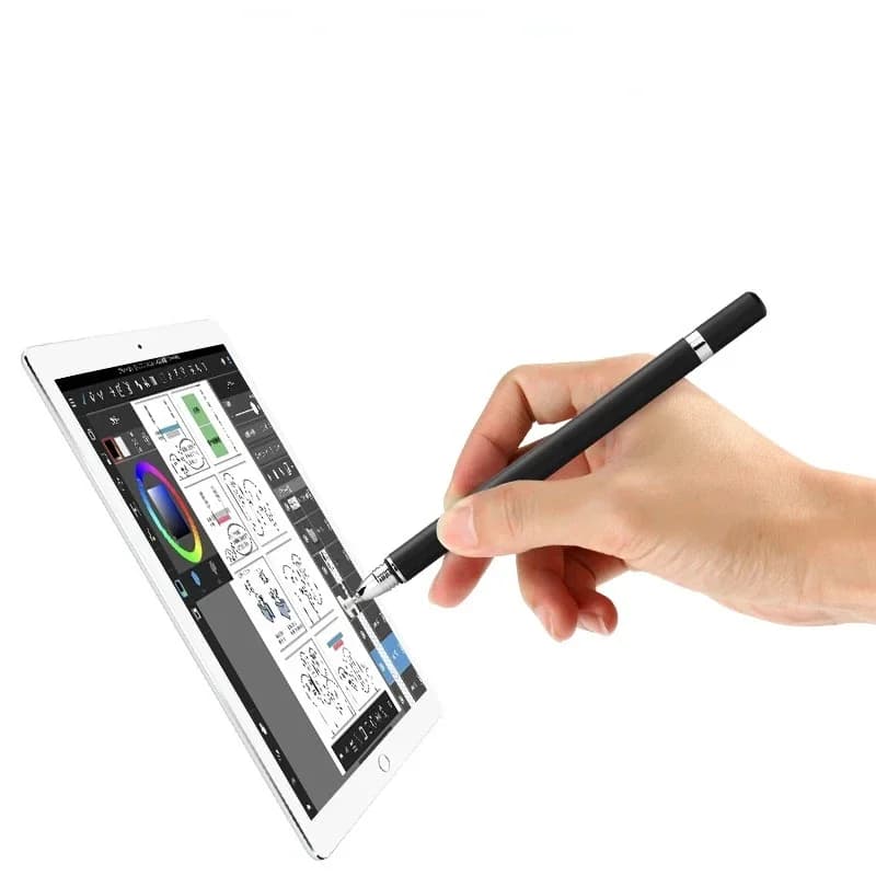 Penna stilo per schermo capacitivo, penna per tablet da disegno in fibra 2 in 1, penna touch per telefono cellulare, accessori per penna intelligente