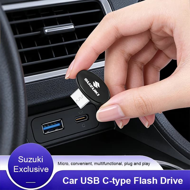 Chiavetta USB in metallo di tipo C, lettore musicale, dash cam, dispositivo USB per auto, per Suzuki Swift Vitara Baleno SX4 Ignis Jimny Samurai Splash
