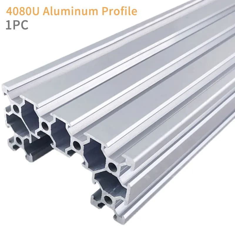 1PC Profilo In Alluminio 4080U V-Slot Telaio di Estrusione CNC Stampante 3D Per La Macchina FAI DA TE Staffa Pipeline Quadro Lunghezza 100-1050mm