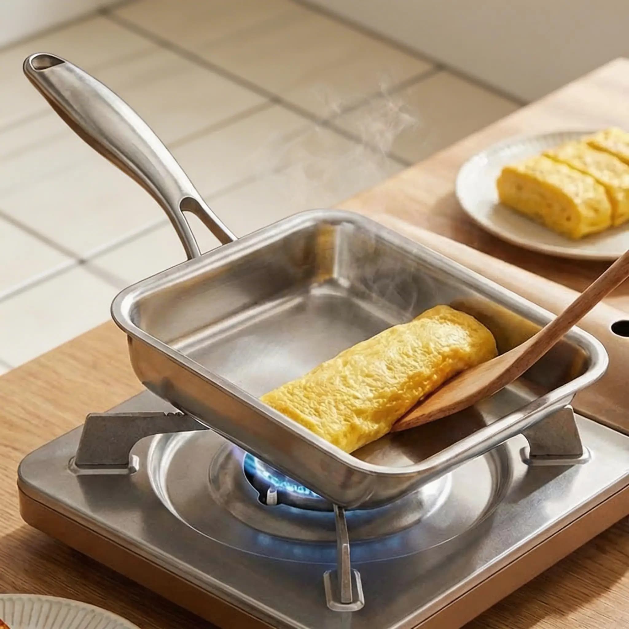 Tamagoyaki Wok frying pan Japanese eggs pan Tamago Small eggs pan with cooking tools