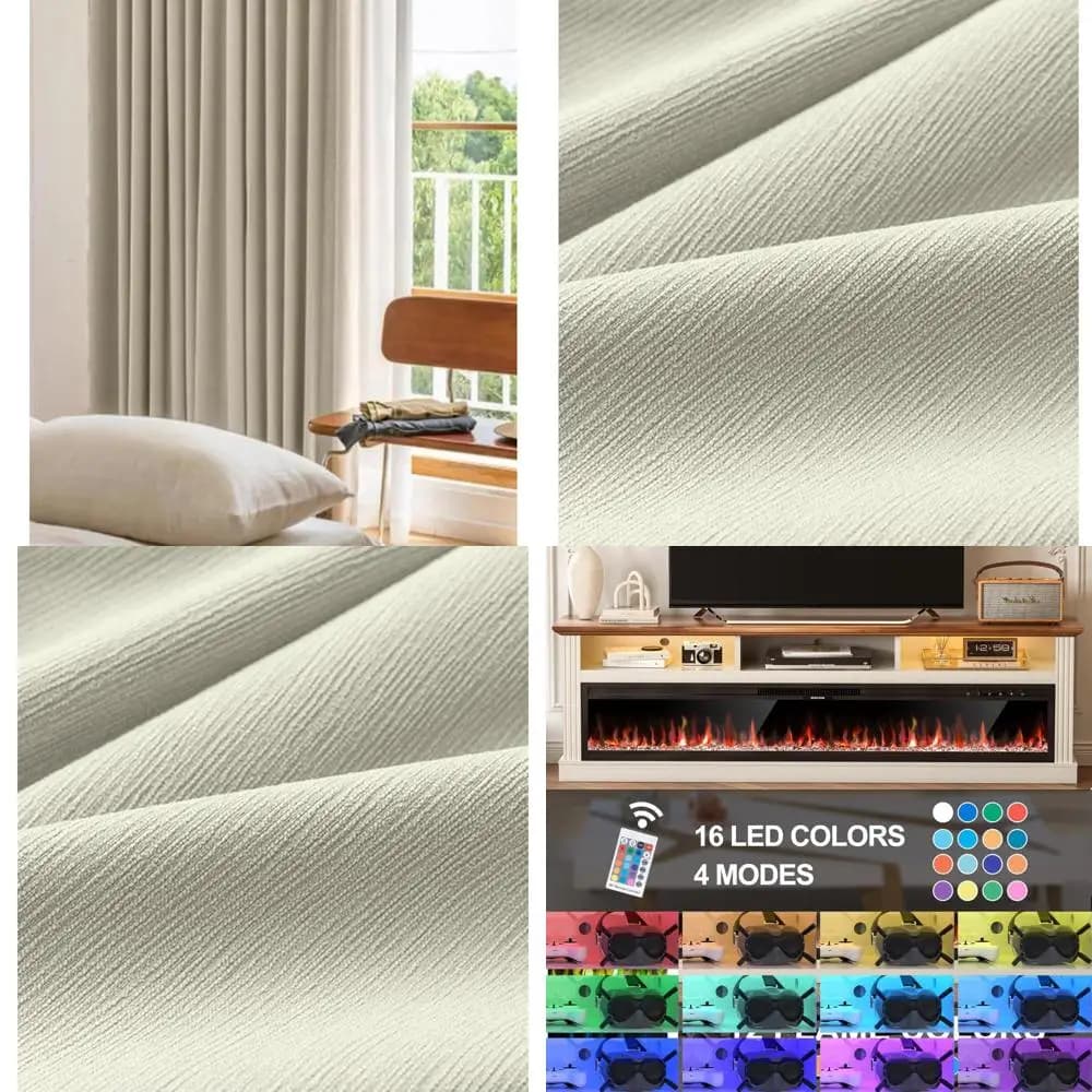 Tende con occhiello jacquard in ciniglia tinta unita, tende oscuranti per soggiorno, 52x84 pollici, 2 pannelli, oscuramento della stanza