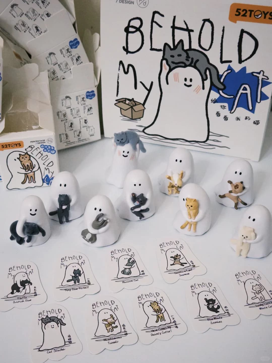 New Stock Little Ghost Let Me Show You My Cat Blind Box Handmade Toy Figurine Desktop Ornament A Birthday Gift For A Friend