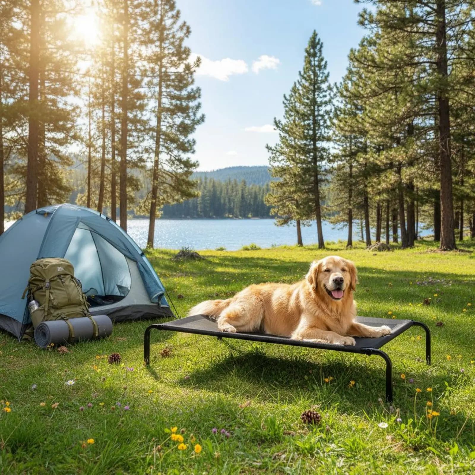 Cuccia Rialzata per Cani con Robusto Telaio in Acciaio, Lettino per Animali Domestici Facile da Pulire e Resistente all'Abrasione