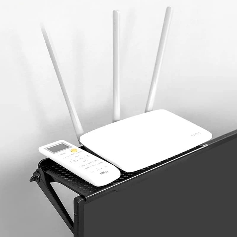 New Adjustable Support for TV and Computer Monitor, Top Shelf for Screen, Desktop Enhancement, Simple TV and Monitor Support