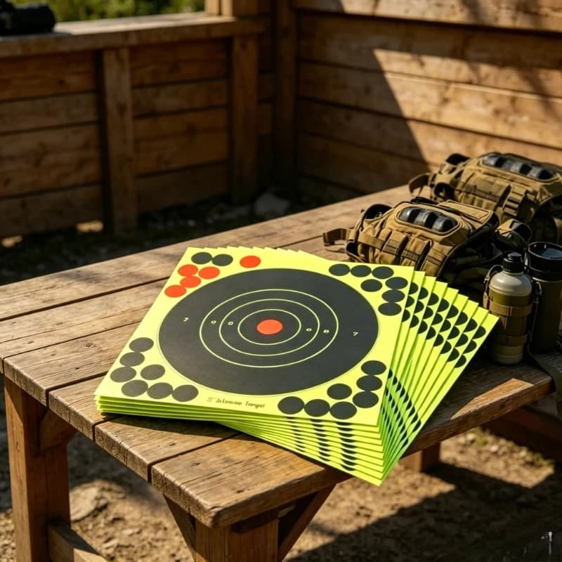 100pcs 8×8 Inch Archery Target Stickers, Reactive Self Adhesive Paper, Outdoor Splash Shooting Training Targets