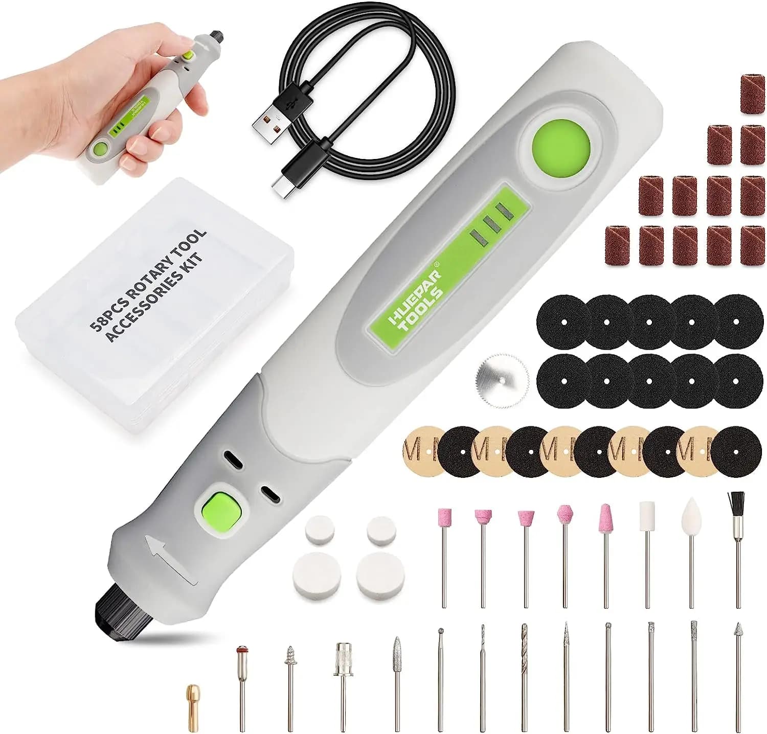 4V Battery Rotating Instrument Kit for Huepar RT4-basic tools 15000RPM