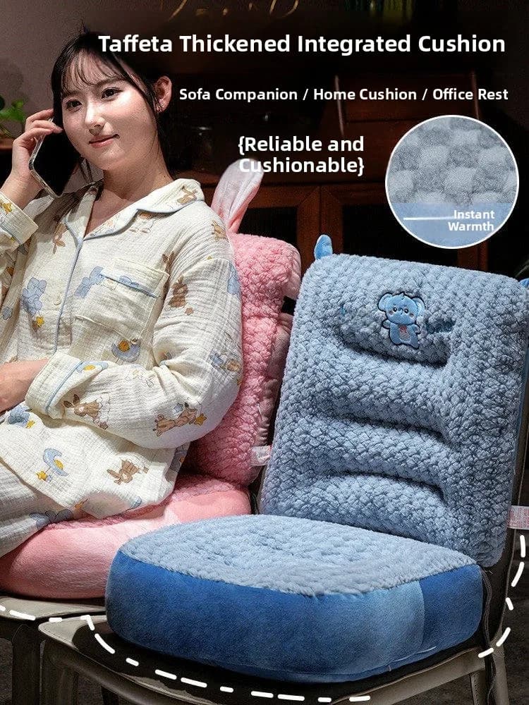 Cuscino per Sedia da Ufficio con Supporto Lombare Integrato, Imbottitura per Seduta, Cuscino di Protezione per Sgabello e Sedia